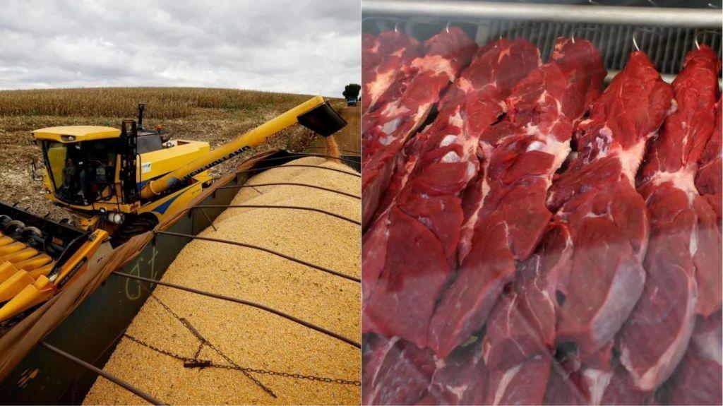 Exportações de milho e carne bovina têm recorde em agosto