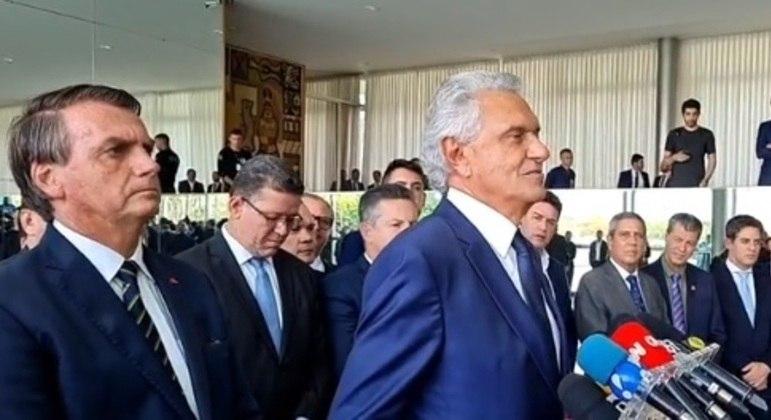 Caiado vai ao Alvorada e confirma apoio a Bolsonaro no 2º turno