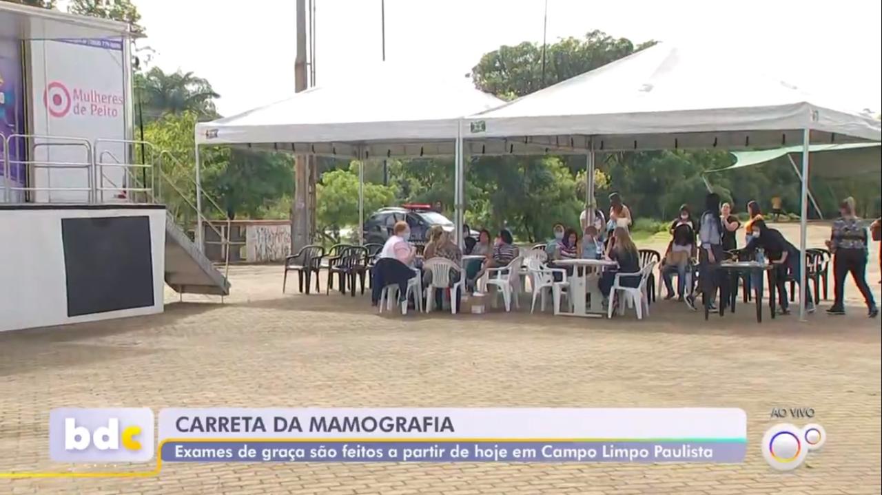 Carreta da Mamografia oferece exames gratuitos para mulheres em Campo Limpo Paulista