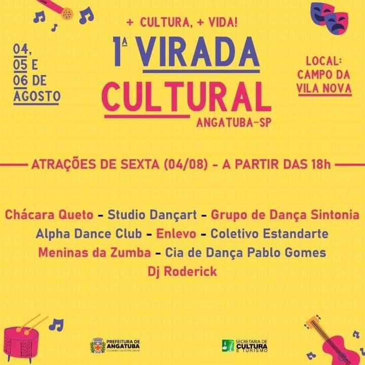 Primeira Virada Cultural promete espetáculo de dança, teatro e música em 3 dias em Angatuba
