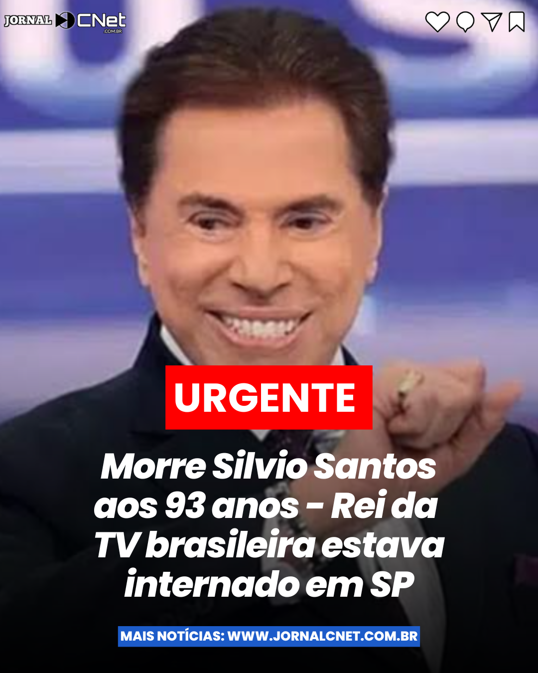 Morre Silvio Santos aos 93 anos em São Paulo