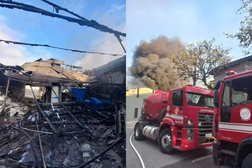 Incêndio Devasta Depósito de Materiais Recicláveis em Itatiba