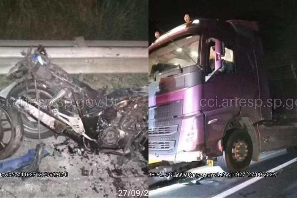 Motociclista morre após ser atingido por caminhão na Rodovia dos Bandeirantes em Jundiaí