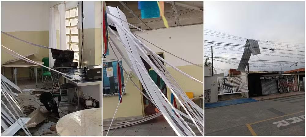Temporal destelha escola em Mairinque e deixa 100 alunos sem aulas