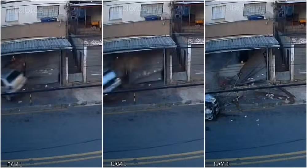 Carro desgovernado invade calçada, destrói comércio e deixa feridos em Jundiaí