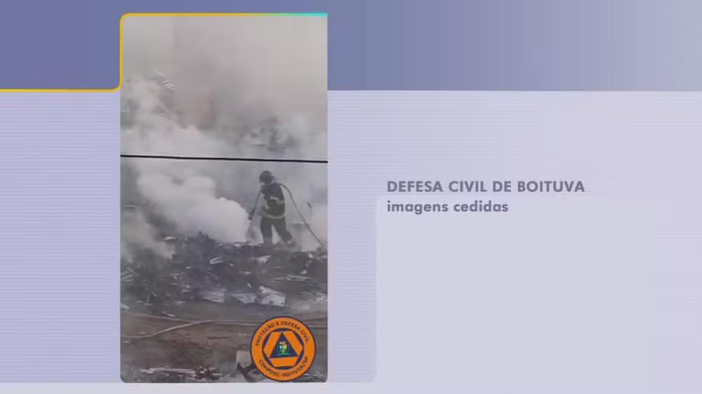 Incêndio atinge empresa de reciclagem em Boituva e mobiliza bombeiros de três cidades