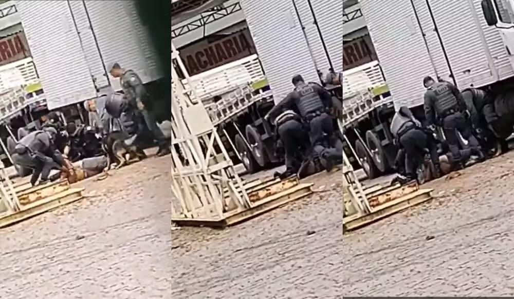 PM investiga abordagem em que policial aparece chutando suspeito em Tatuí
