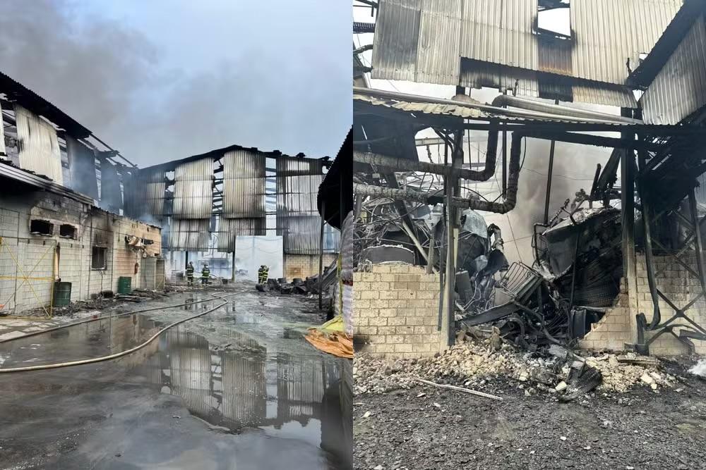 Incêndio destrói parte de fábrica de pinus e resina em Buri