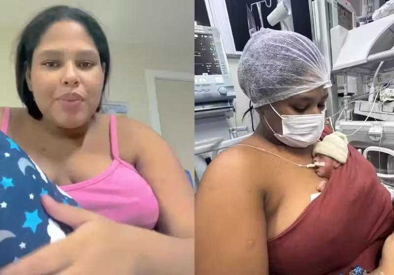 Jovem mãe dá à luz quadrigêmeos em Salvador