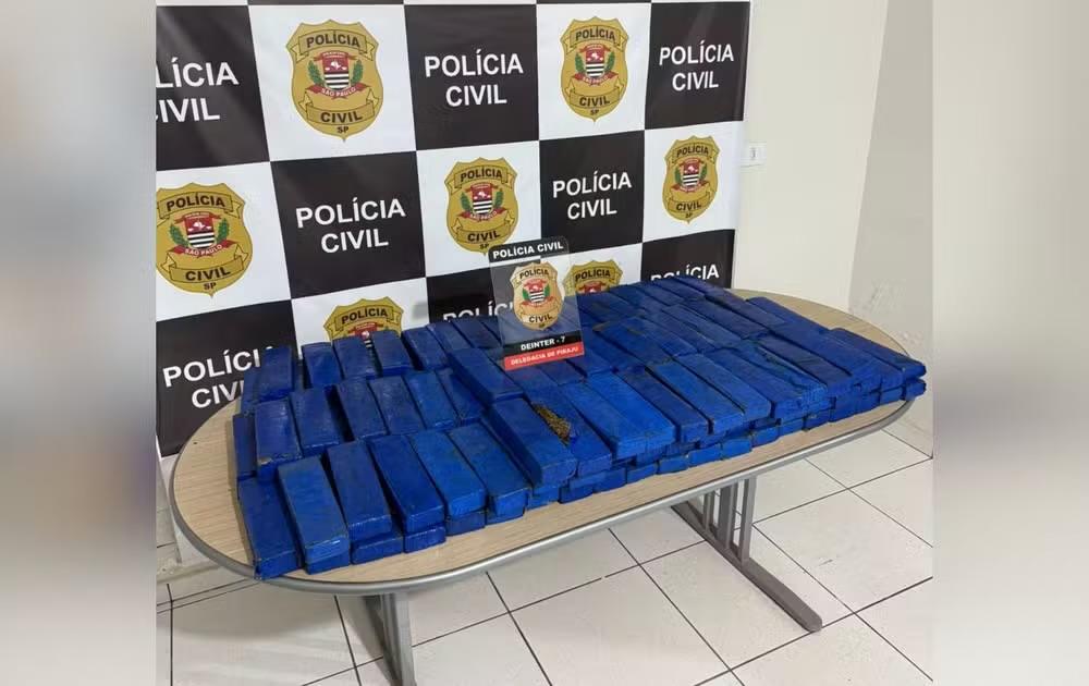 Polícia Civil apreende 94 kg de maconha escondidos em pneus de caminhão em Piraju