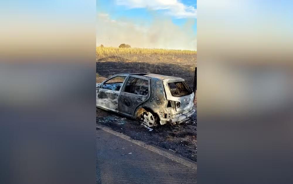 Incêndio em carro se espalha e destrói 120 mil m² de canavial em Itatinga