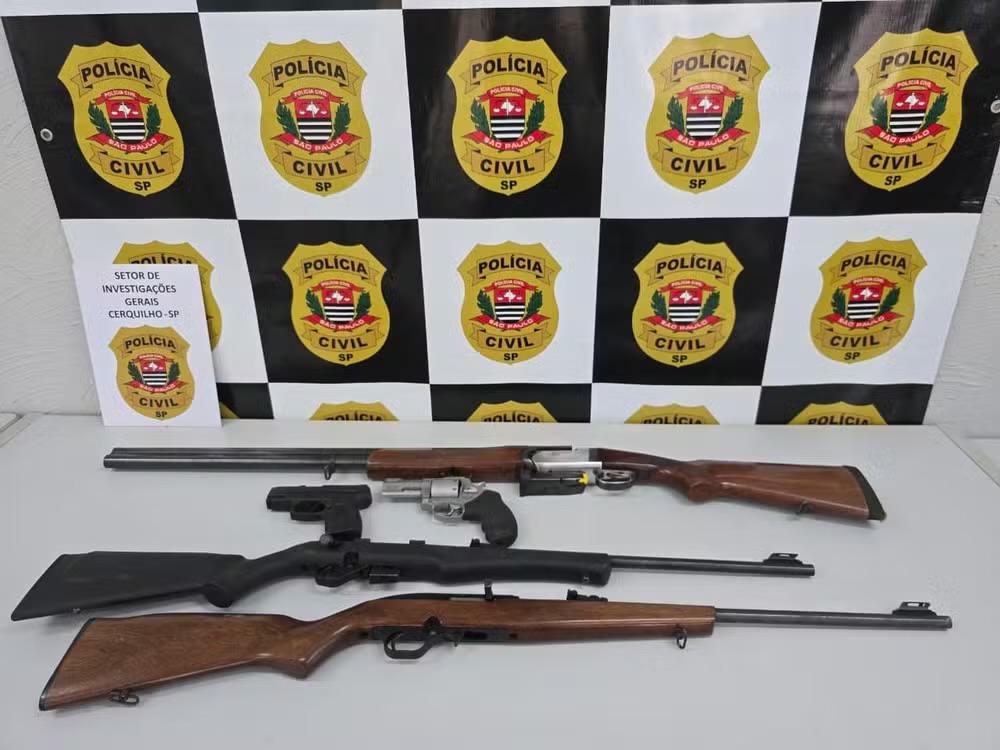 Polícia Civil apreende seis armas na casa de investigado por violência doméstica em Cerquilho