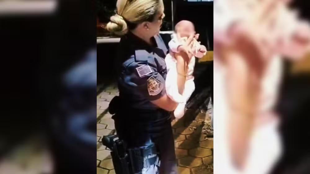 Bebê engasgado é salvo por policial com manobra de Heimlich em Tatuí