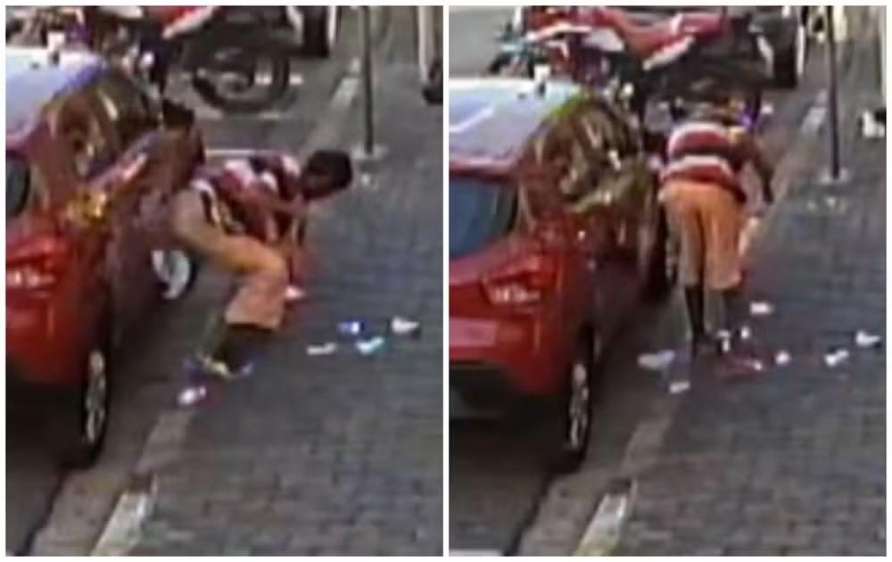 Homem é flagrado espalhando fezes em carro estacionado em São Roque
