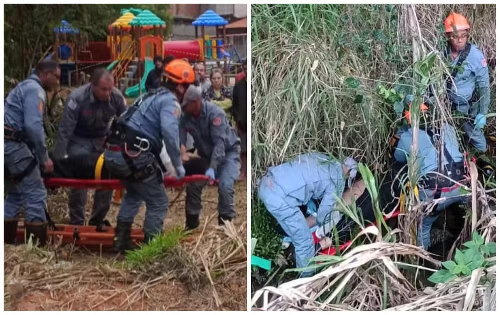 Menino de 8 anos é resgatado após cair em córrego ao tentar pegar bola em São Roque