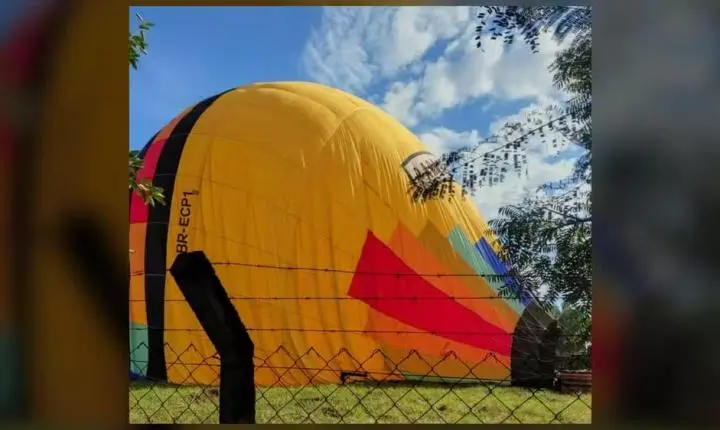 Balão pousa dentro de condomínio e assusta moradores em Porto Feliz