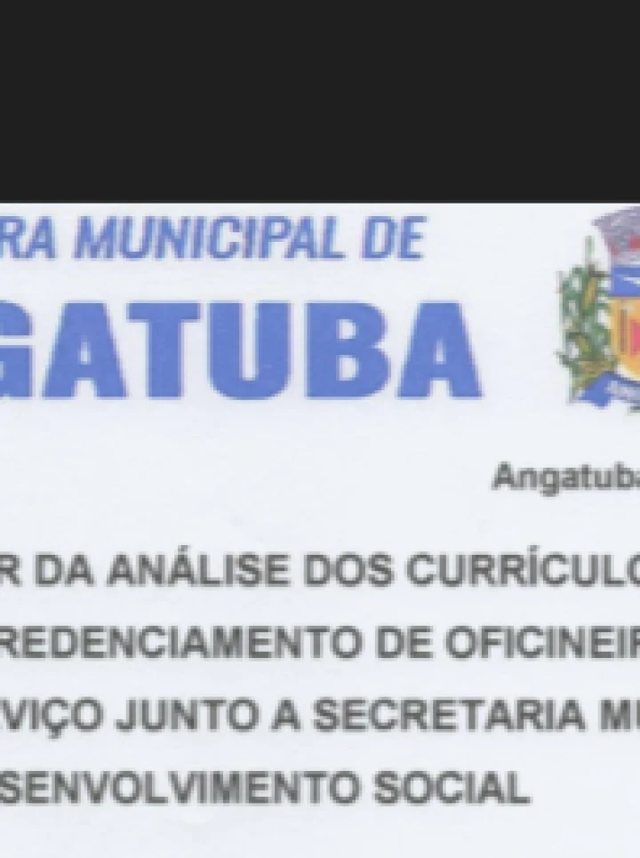 EDITAL - RESULTADO PRELIMINAR CURRÍCULOS OFICINEIROS