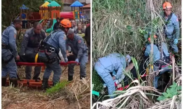 Menino de 8 anos é resgatado após cair em córrego ao tentar pegar bola em São Roque