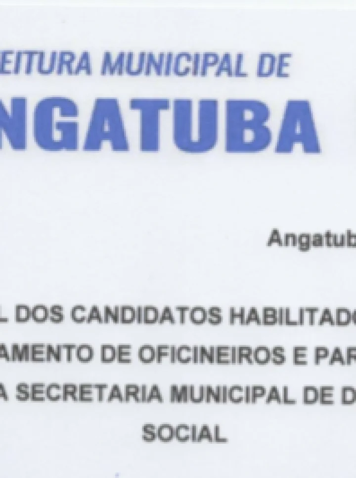 RESULTADO FINAL DO CHAMAMENTO DOS OFICINEIROS